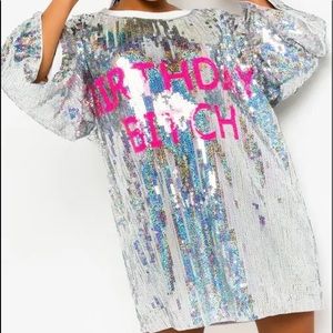 Sequin Tshirt Dress